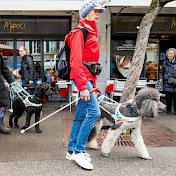 Blindenhundeteams unterwegs in Baden